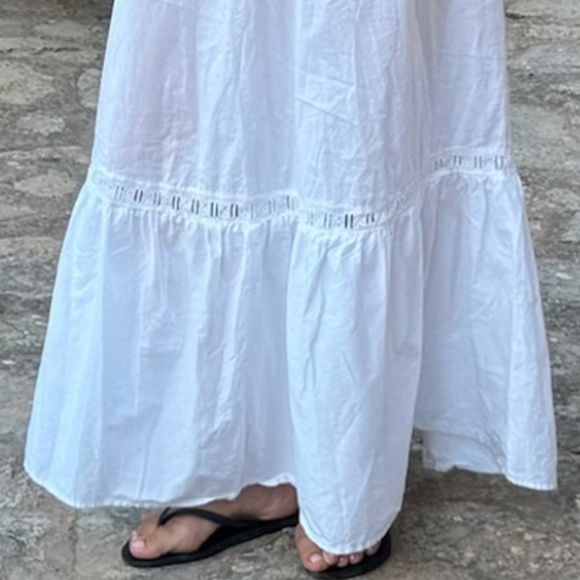 NWT Frankie's Bikinis Djerf Avenue Airy Poplin Buttoned Top DRESS White LG Large - Picture 4 of 8